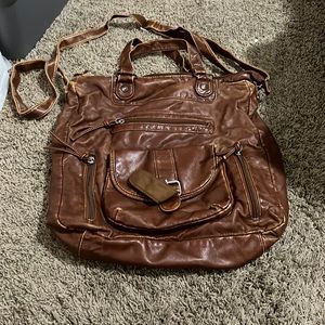 Brown leather bag